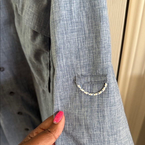 Magellan Outdoors fish gear button down Gray/blue Long Sleeve Shirt. Size 2XL - Picture 5 of 7